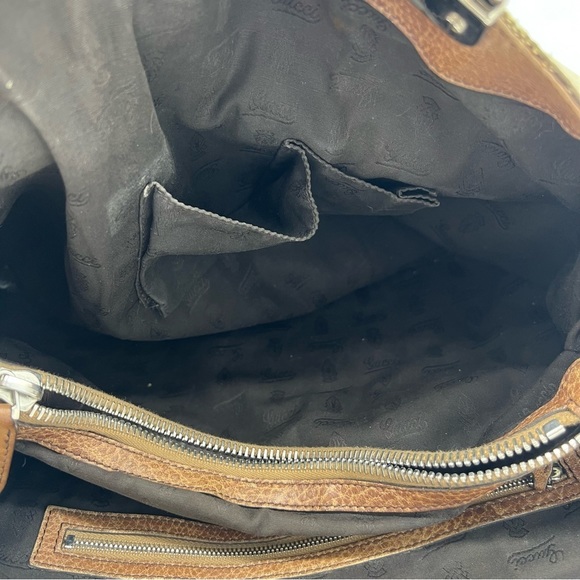 Gucci Tan and Brown Monogram Shoulder Bag - Picture 12 of 16